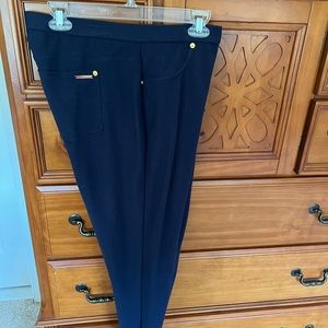 Michael Kors Blue Jegging Style Pants with Gold Hardware